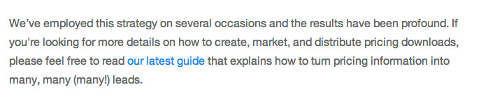 Call to action, marketing de contenido