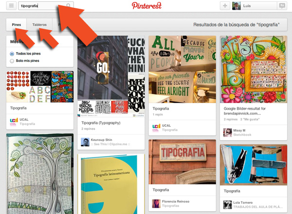 Tablero de Pinterest