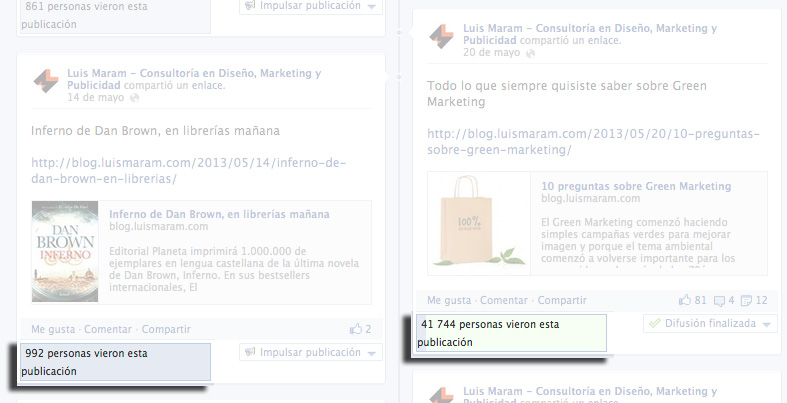 Publicaciones promocionadas de Facebook