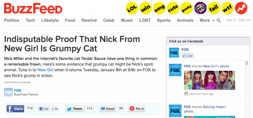 contenido y redes sociales