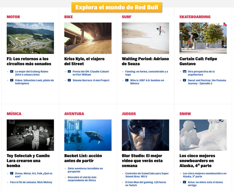 Sitio de Red Bull