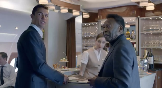 Comercial de Cristiano Ronaldo y Pelé