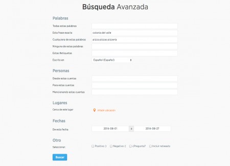 Búsqueda avanzada con Twitter