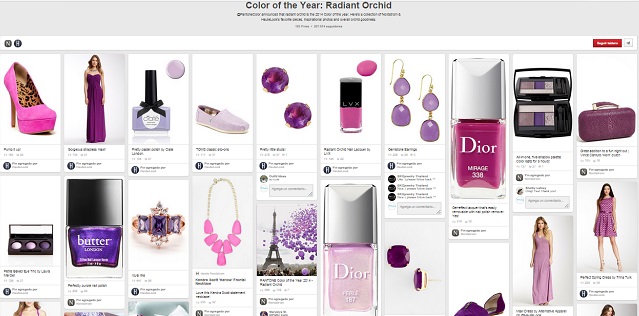 Color of the year Radiant Orchard Tablero Grupal