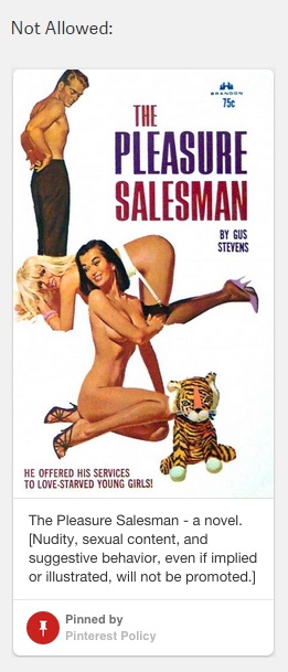 Desnudez en pines promocionados