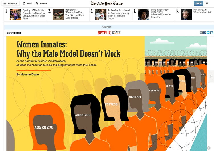 Ejemplo de publicidad nativa