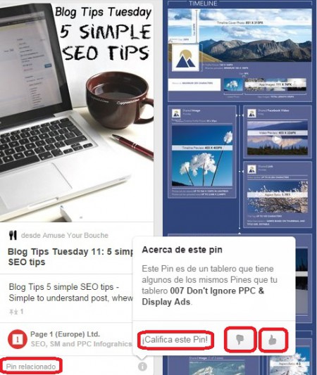 Pin relacionado info