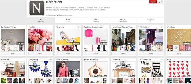 Tableros de Nordstrom