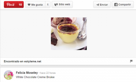 White Chocolate Creme Brule horizontal pin