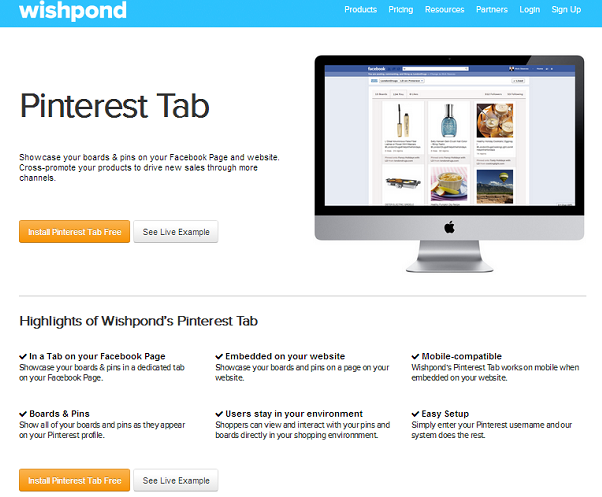 WishPond Pinterest Tab