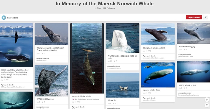 Tablero In Memory of the Maersk Norwich Whale