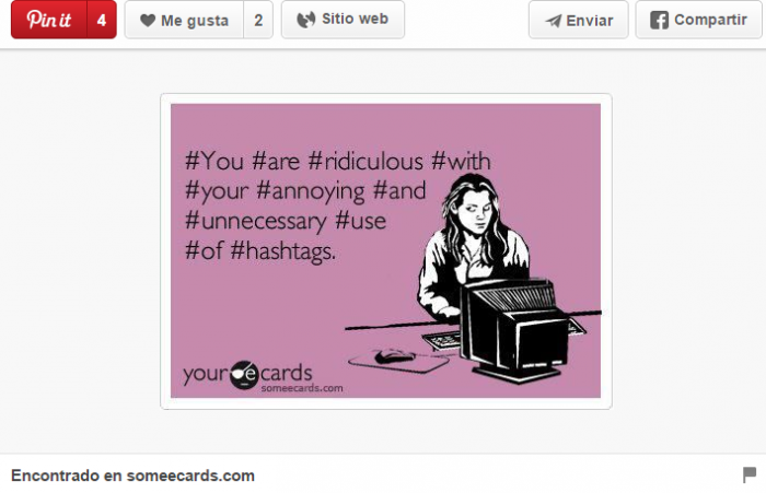 Uso de hashtags