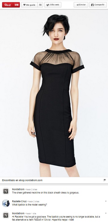 Ejemplo de comentario Nordstrom