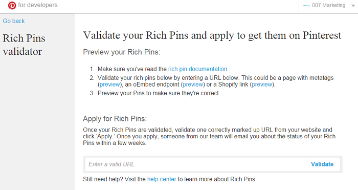 Rich-pins-validator