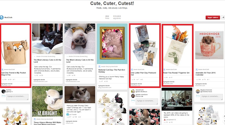 Tablero Cute Cuter Custest de Modcloth