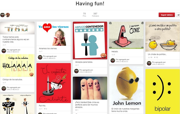 Tablero Having Fun de Chillis Mexico