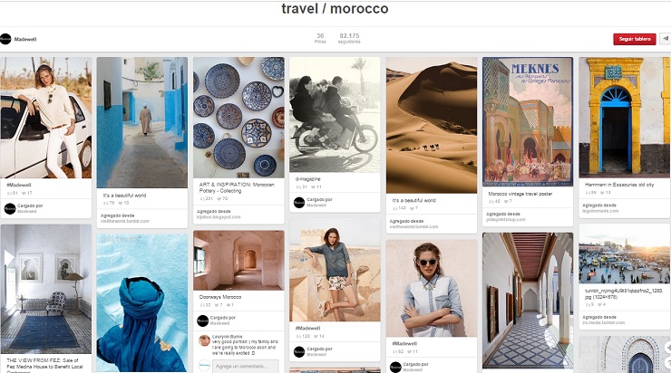 Tablero Travel Morocco de Madewell