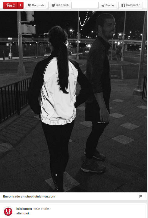 Ejemplo de pin descripcion de Lululemon