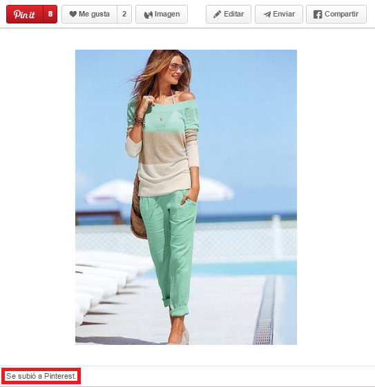 Ejemplo de pin subido