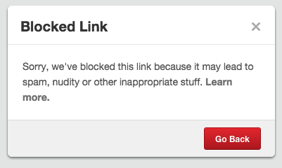 ejemplo de enlace bloqueado