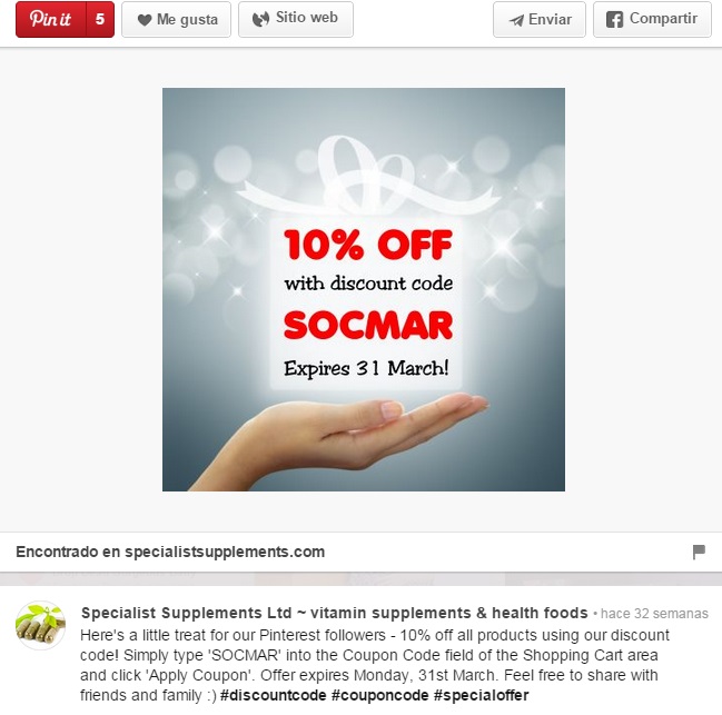 ejemplo de pin de descuento