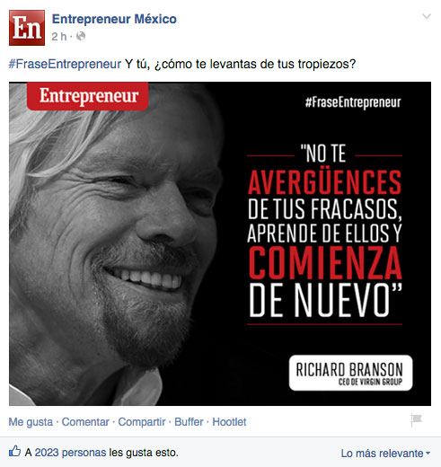 Contenido en redes sociales