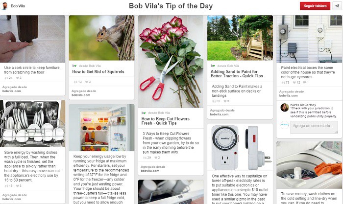 Tableros que funcionan en Pinterest