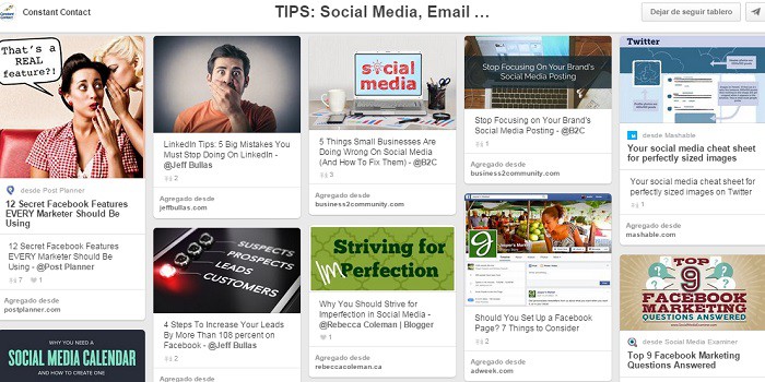 Tableros que funcionan en Pinterest
