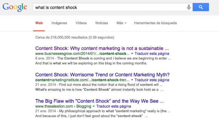 Que es Content Shock