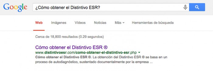 Ejemplo de búsqueda en Google