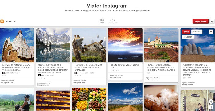 Viator-promocion-cruzada-Instagram-con-Pinterest