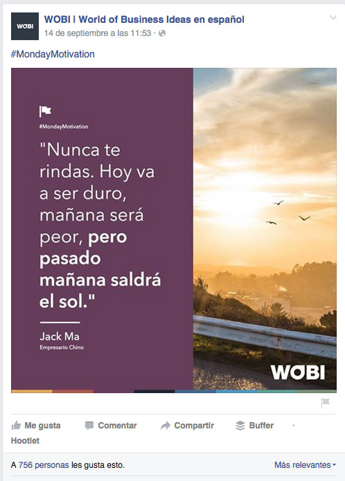 Estrategia de contenidos de WOBI