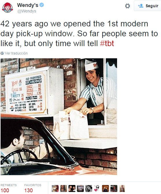 Ejemplo-ThrowbackThursday-Wendys-en-Twitter