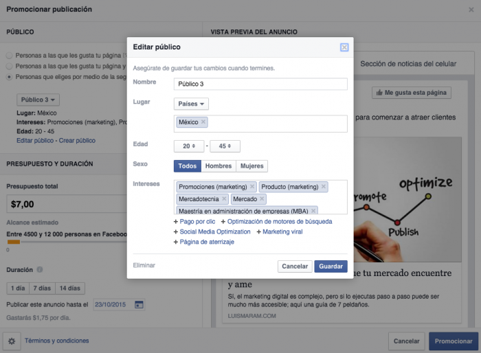 Como segmentar en Facebook