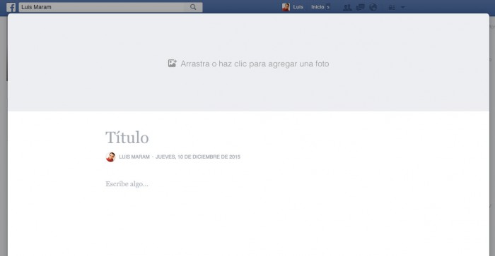 Crear Notas de Facebook
