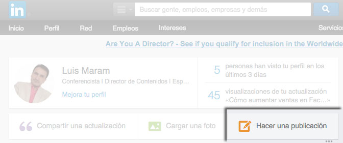 linkedin para contenido