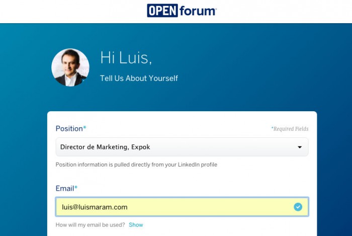 Ejemplo de marketing de contenidos: Open Forum