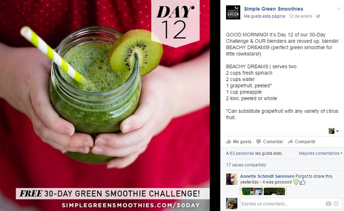 Ejemplo-SimpleGreenSmoothies-educar-en-Instagram-reto