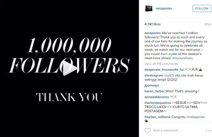 Ejemplo-dar-las-gracias-NetaPorter-en-Instagram