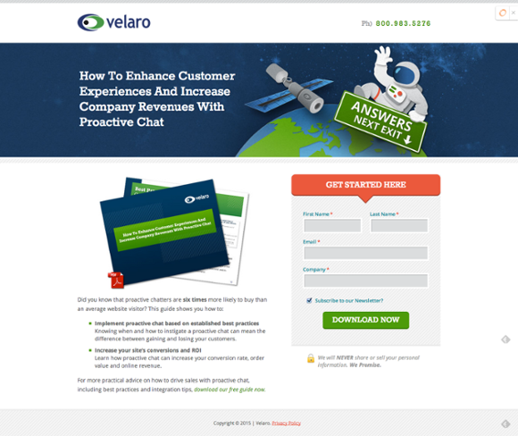 ejemplo landing page