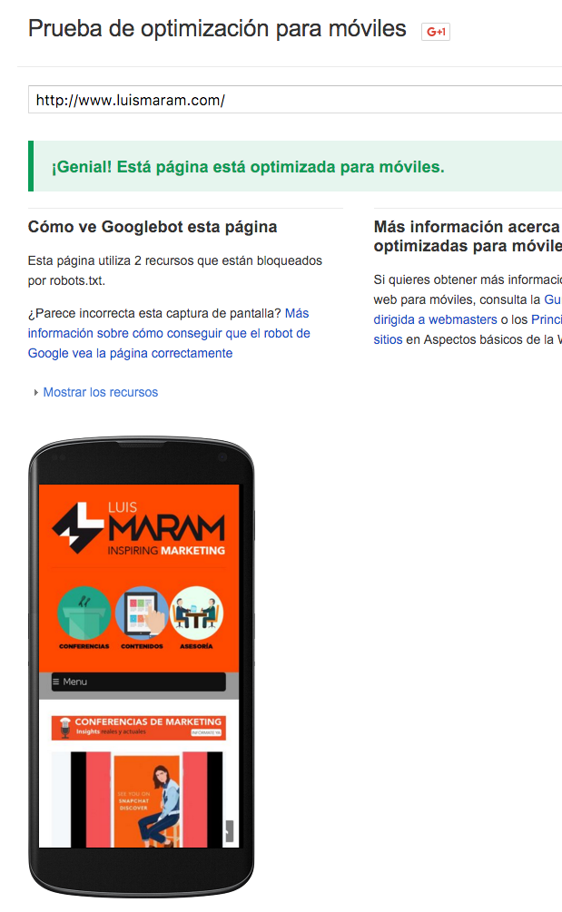 Es mi sitio amigable para móviles