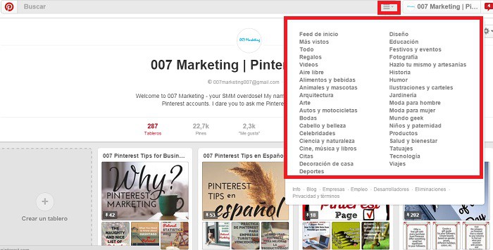 Categorias-en-Pinterest