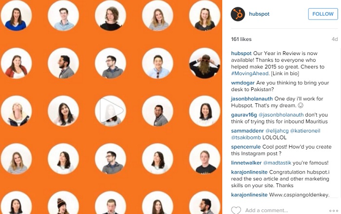 Ejemplo-video-para-dar-las-gracias-en-Instagram-de-HubSpot