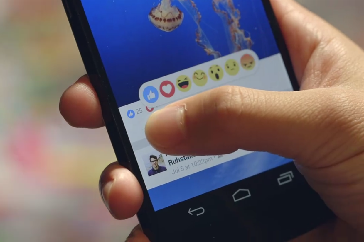 como usar reacciones de Facebook