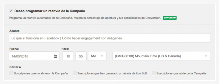 Reenvío de newsletters