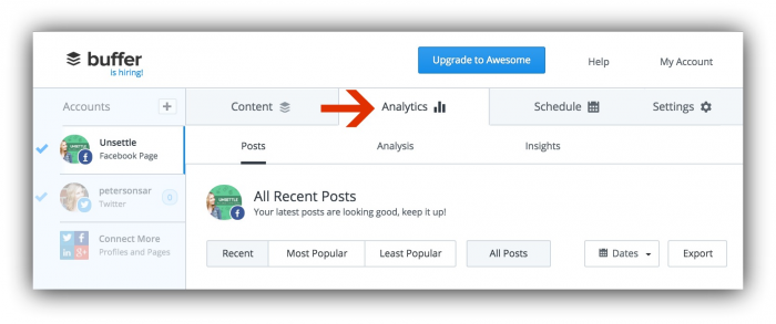 Analiticas de buffer