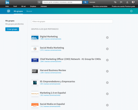 Grupos en Linkedin