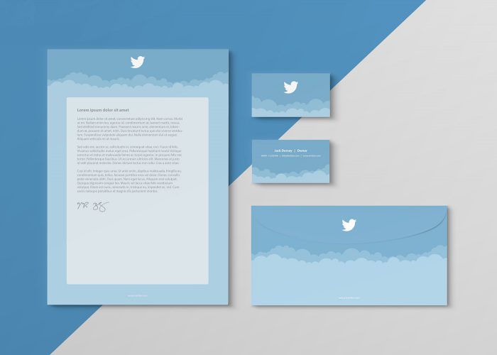 Diseno papeleria redes sociales Twitter