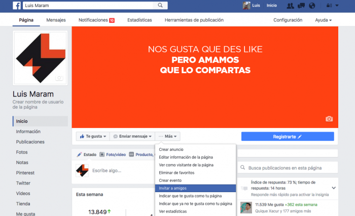 Ganar más seguidores en facebook