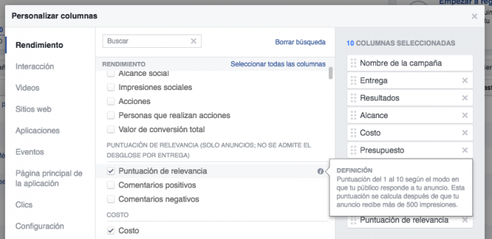 Evaluar tus anuncios de Facebook